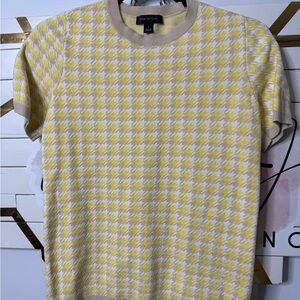 Ann Taylor Yellow and White Short Sleeve Tee -106